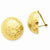 14k Yellow Gold Omega Clip 20mm Hammered Non-pierced Earrings