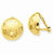14k Yellow Gold Omega Clip 16mm Hammered Non-pierced Earrings