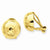 14k Yellow Gold Omega Clip 12mm Hammered Non-pierced Earrings