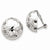 14k White Gold 18mm Hammered Non-pierced Earrings