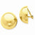 14k Yellow Gold Omega Clip 24mm Half Ball Non-pierced Earrings