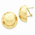 14k Yellow Gold Omega Clip 24mm Half Ball Earrings
