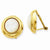 14k Yellow Gold Omega Clip MOP Non-pierced Earrings