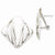 14k White Gold Omega Post Earring, Jewelry Earrings