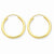 14k Yellow Gold Polished Round Endless 2mm Hoop Earrings