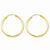 14k Yellow Gold Polished Round Endless 2mm Hoop Earrings
