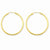 14k Yellow Gold Polished Round Endless 2mm Hoop Earrings