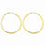 14k Yellow Gold Polished Round Endless 2mm Hoop Earrings