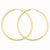 14k Yellow Gold Polished Round Endless 2mm Hoop Earrings