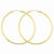 14k Yellow Gold Polished Round Endless 2mm Hoop Earrings