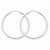 14k White Gold Polished Endless 2mm Hoop Earrings
