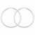 14k White Gold Polished Endless 2mm Hoop Earrings