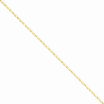 14K Yellow Gold Lightweight Handmade Flat Chain