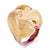 Bold Murano Glass Purple Flower Ring