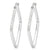 14k White Gold 1-1/4 Diamond-cut Square Hoop Earring, Jewelry Earrings