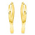 14k Yellow Gold 1-1/2 Polished & Textured Twist Hoop Earring, Jewelry Earrings