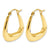 14k Yellow Gold Polished Knife Edge Sq Hoop Earring, Jewelry Earrings