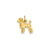 Solid 3-Dimensional Poodle Charm in 14k Gold