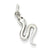 14k White Gold Solid Polished Snake Charm hide-image