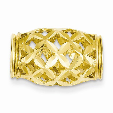 14k Gold Diamond-cut Weave Chain Slide Pendant, Pendants for Necklace