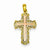 14k Gold Two-tone Filigree Cross Pendant, Pendants for Necklace