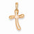 14k Rose Gold Freeform Cross Pendant, Pendants for Necklace