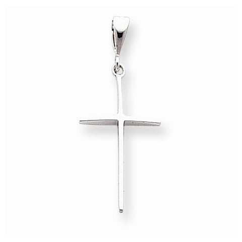 14k White Gold Cross Pendant, Pretty Pendants for Necklace