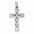 14k White Gold Panther Style Cross Pendant, Pendants for Necklace
