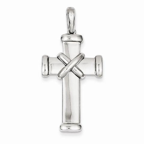 14k White Gold Latin Cross pendant, Stylish Pendants for Necklace