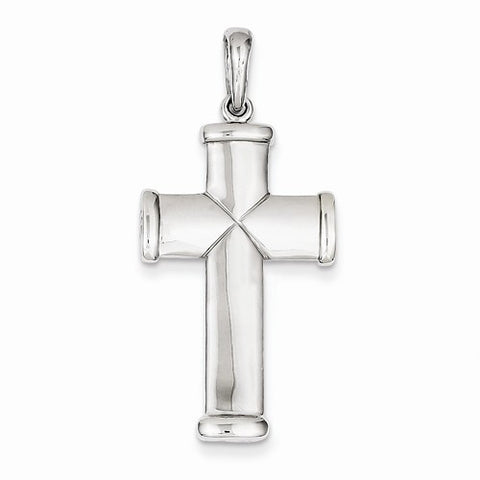 14k White Gold Reversible Cross Pendant, Pendants for Necklace