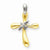 14k Gold Two-tone Dove Cross pendant, Classy Pendants for Necklace