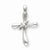 14k White Gold Dove Cross Pendant, Pendants for Necklace