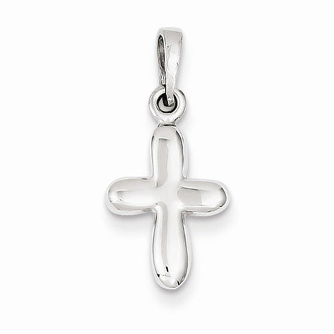 14k White Gold Cross Pendant, Alluring Pendants for Necklace