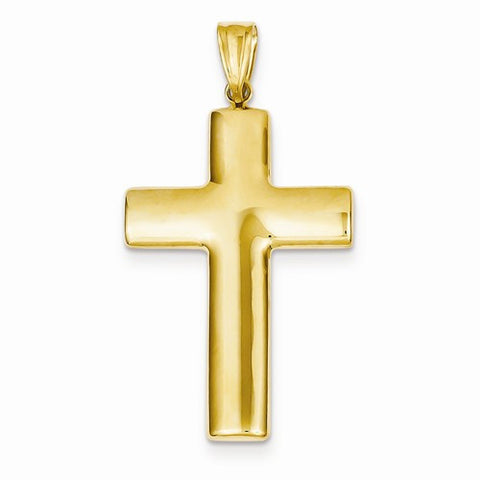 14k Gold Hollow Cross Pendant, Beautiful Pendants for Necklace