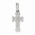 14k White Gold Reversible Quilted Cross Pendant, Pendants for Necklace