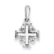 14k White Gold Jerusalem Cross Charm hide-image