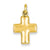 14k Gold Puffed Cross Charm hide-image