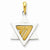 14k Gold Two-tone Star of David Pendant, Pretty Pendants for Necklace