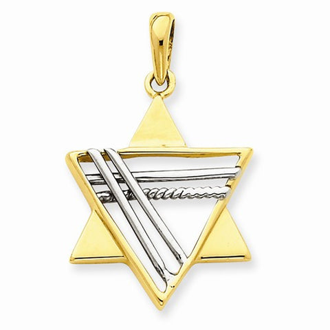 14k Gold Two-tone Star of David pendant, Alluring Pendants for Necklace