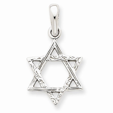 14k White Gold Star Of David pendant, Appealing Pendants for Necklace