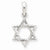 14k White Gold Star Of David pendant, Appealing Pendants for Necklace