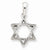 14k White Gold Star Of David pendant, Dazzling Pendants for Necklace