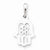 14k White Gold Star of David Chamseh Pendant, Pendants for Necklace