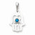 14k White Gold Turquoise Chamseh Pendant, Pendants for Necklace