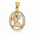14k Gold Two-tone Mother with Baby Pendant, Pendants for Necklace