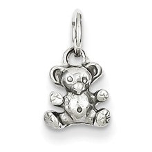 14k White Gold Teddy Bear Charm hide-image