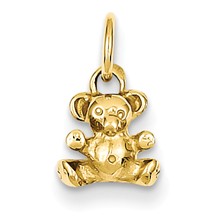 14k Gold Polished Teddy Bear Charm hide-image
