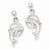 14k White Gold Dolphin Dangle Earrings