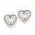 14k White Gold Heart Earrings