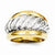 14k Two-tone Polished Twisted Dome Ring